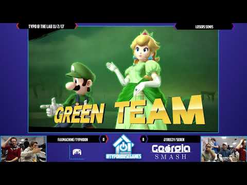 Typo @ The Lab 11/2/17 - Faxmachine/Typhoon vs JTreezy/Seren - Smash 4 Doubles Losers Semis