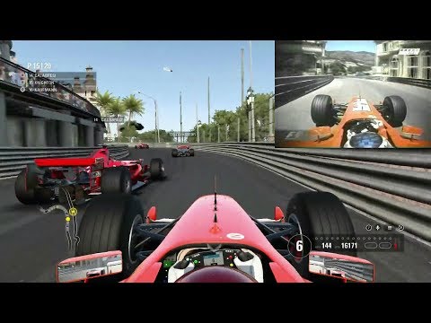 F1 2017 vs Real F1 -  Ferrari F2002 on Monaco
