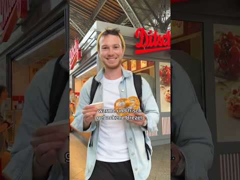 Reisen macht hungrig🚅 #ditsch #brezel #brezelliebe #kaffeetogo #shorts