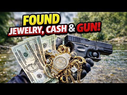 Found Heavy Bag Of Cash And Guns Magnet Fishing!! (Police Involved)