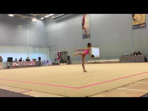 Phillipa Museva U12 Ball at Bath Open Championship 2015, Stars Academy Rhythmic Gymnastics Club, UK