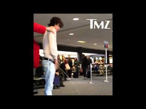 'Twilight' Actor Bronson Pelletier    PEEING in the Airport Terminal!!