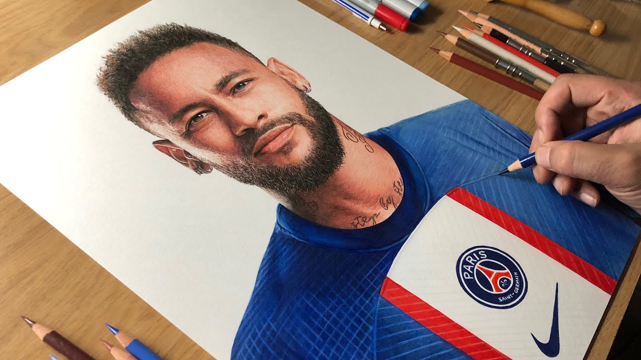 Drawing Neymar Jr - Stunning Football Art!
