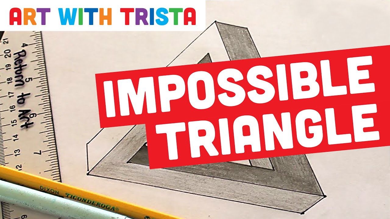 Op Art Impossible Triangle Art Drawing Tutorial - Art With Trista