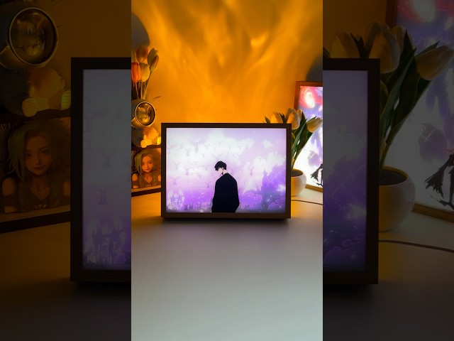 Vídeo relacionado con Jilijia Sung Jin Woo Luz nocturna Anime 3D Papercut caja de luz anime, personaje de anime, tallado en papel, lámpara de mesa, luz LED, decoración de dormitorio, regalo creativo