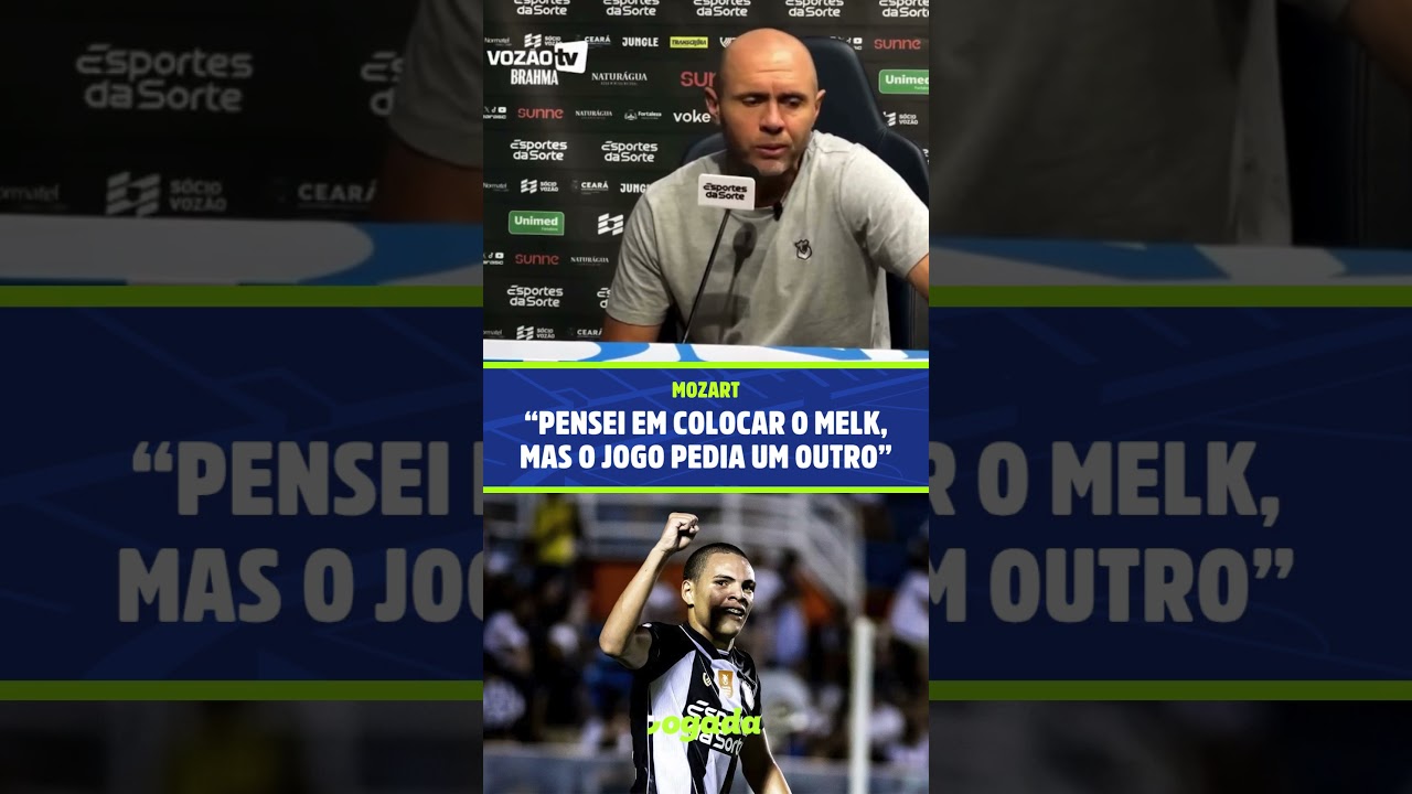 Imagem da notícia Mozart explica presença de Melk no banco do Ceará contra o Londrina: 'pensei em colocar'