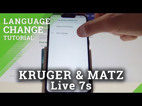 How to Set Up Language on KRUGER & MATZ Live 7s - Change Language
