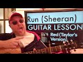 How To Play Run - Taylor Swift & Ed Sheeran guitar tutorial (Beginner Lesson!)