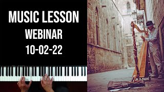 Lessons with Carlos (Webinar 10-92-22), Blues for Alice, Ear Training, II-V-I, Neo Soul Progression