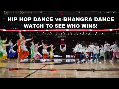 GOD'S PLAN - Hip Hop Dance vs Bhangra @ NBA Toronto Raptors HALF TIME Battle for Nav Bhatia