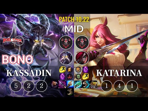 KT Bono Kassadin vs Katarina Mid - KR Patch 10.22