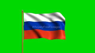 Russia National Flag | World Countries Flag Series | Green Screen Flag | Royalty Free Footages