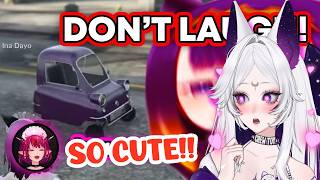 IT'S SO CUTE! IRyS can't stop laughing at Ina's peanut CAR | LunaAwoo Reacts