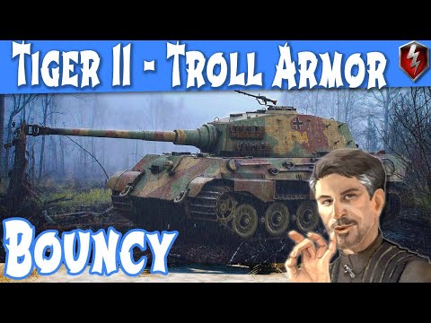 WOT Blitz Tiger II - Troll Armor makes this a bouncy machine | World of Tanks Blitz