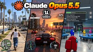 Claude Opus 5.5 Unreal Engine 5 ile birlikte Sıfırdan GTA:SA, Among Us, NFS Oyunu yaptı! — video kapak görseli