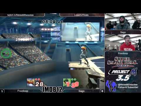 IMDB12 - Frootloop (Sheik) vs Sago (Luigi, Snake) - Project M Loser's Finals
