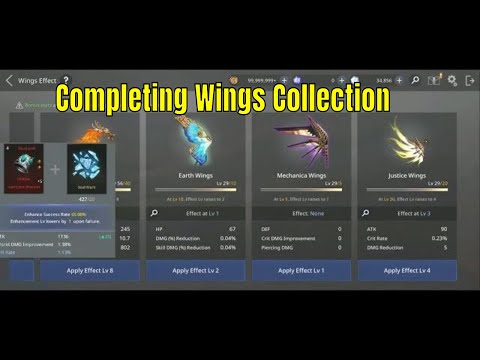 AxE: Alliance vs Empire: Completing All Wings Sets & Increasing Power More