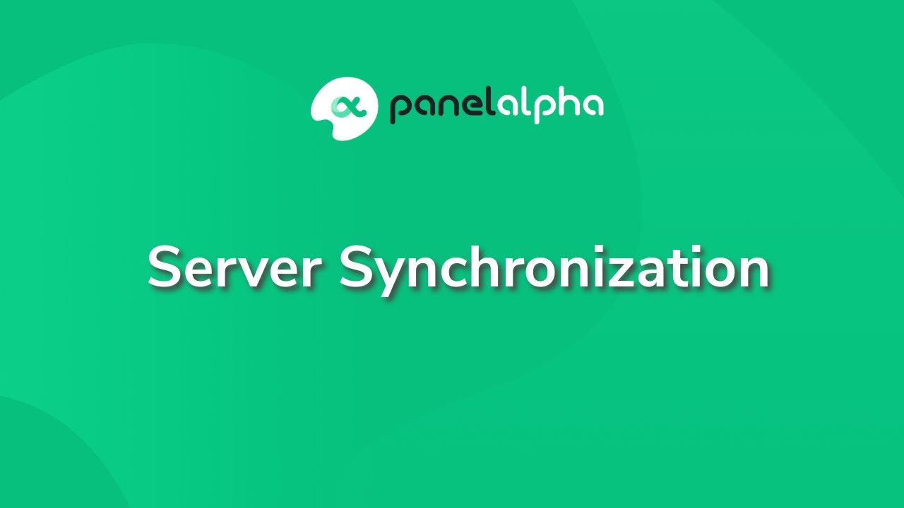 PanelAlpha: Server Synchronization