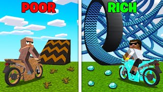 Download lagu POOR vs RICH Mega Motorcycle Ramp in Minecraft..! mp3
