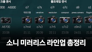 소니 카메라 처음 사시는 분들 주목! 미러리스 라인업 정리 ver. 24.04