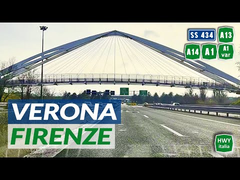 Percorso Multi-Stradale | VERONA - FIRENZE | Transpolesana - A13 - A14 - A1 - Variante di Valico