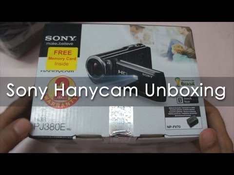 Sony HD Camcorder HDR PJ380 with Projector Unboxing