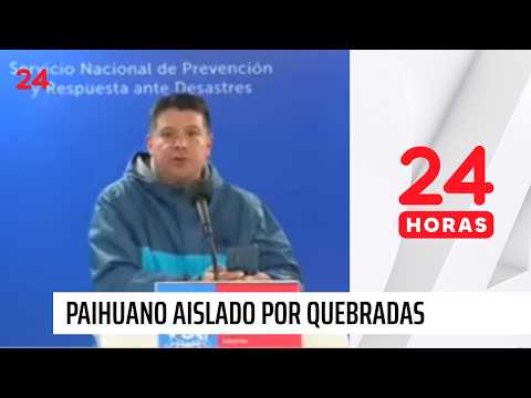 Rutas cortadas en Vicuña por activación de quebradas | 24 Horas TVN Chile