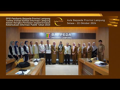 Visitasi Komisi Informasi Lampung Tahun 2024 ke PPID Bappeda Provinsi Lampung