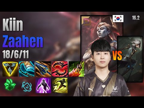 Kiin Top Zaahen vs Camille lol KR solo rank Full Game 16.2 | 기인 자헨 vs 카밀