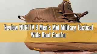 Review NORTIV 8 Men's Mid Military Tactical Wide Boot Comfortable Lightweight Boots for Work All Day