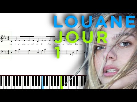Jour 1 - Louane:  Tutoriel de piano avec partition défilante