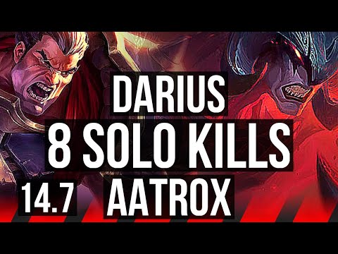 DARIUS vs AATROX (TOP) | 8 solo kills, Legendary, 12/2/1, 300+ games | BR Diamond | 14.7