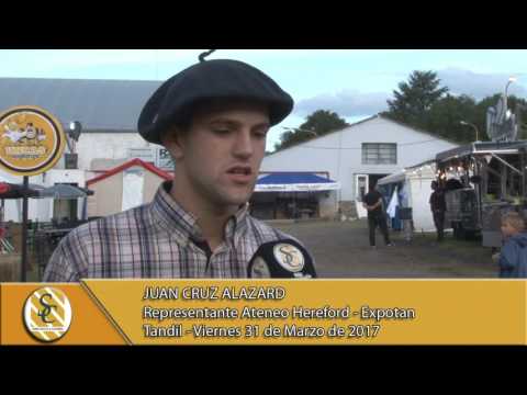 31-03-17 Nota Juan Cruz Alazard - Representante Ateneo Hereford - Expotan - Tandil