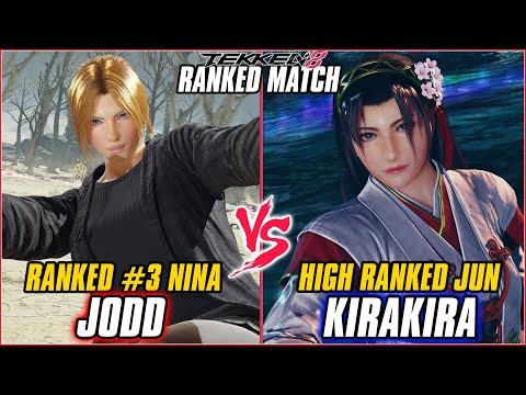 TEKKEN 8 ▰ JODD (#3 RANKED NINA) vs KIRAKIRA (JUN) ▰ T8 HIGH LEVEL GAMEPLAY
