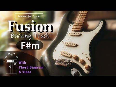 Chill Fusion Groove Guitar Backing Track in F# minor