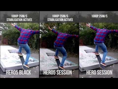 Comparatif GoPro Hero5 Black VS Hero5 Session VS Hero Session test des caméras