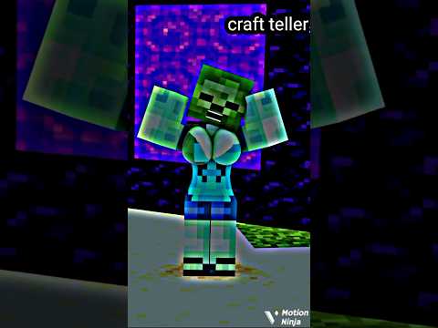 CRAFT TELLER - zombie girl transformation gone wrong -minecraft animation #shorts