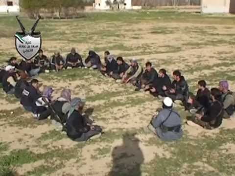 تقرير مرئي عن التدريبات العسكرية التي تجريها كتيبة سعد بن عبادة الخزرجي العاملة في الغوطة الشرقية في ريف دمشق