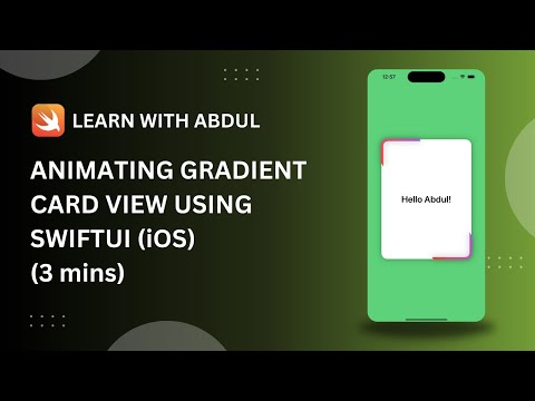 SwiftUI - Animating Gradient Card View in 3 mins (iOS)