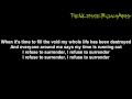 Papa Roach - Time Is Running Out {Lyrics on screen} HD