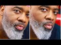 HOW TO LINE UP BEARD BLACK MAN BEARD TRIMMING