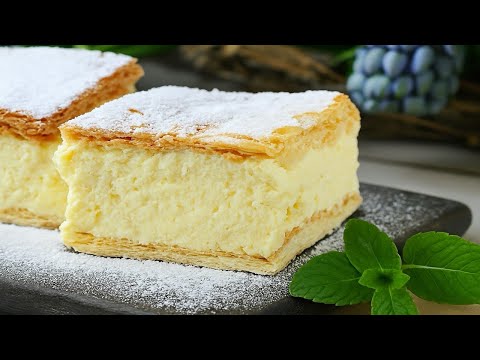 Easy French Vanilla Slice in 30 Minutes | Krempita  - Cremeschnitte Recipe