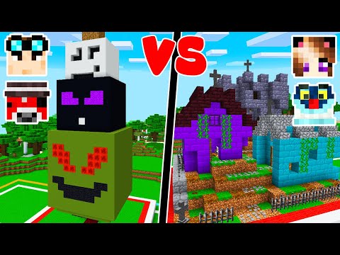 I BUILD 3 SCARY HOUSES IN MINECRAFT! 👻