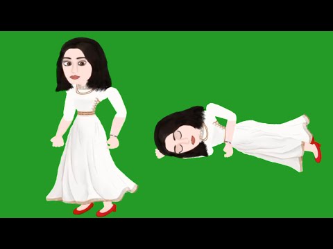 Indian girls cartoon characters |211videoSara free green screen Copyright free cartoon green screen
