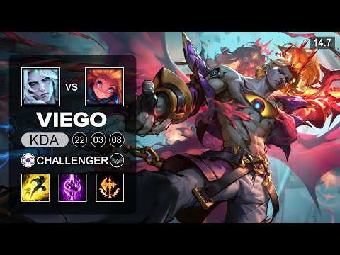 Viego vs Zoe Mid - KR Challenger - Patch 14.7 Season 14
