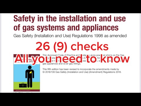 Gas safety installation and use regulations 1998, 26 (9) checks everything  gas engineers must know.