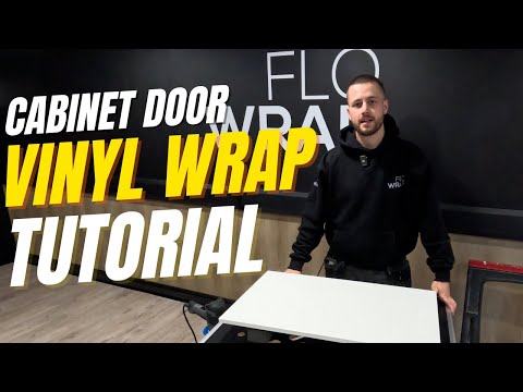How to vinyl wrap a cabinet door - step by step tutorial!