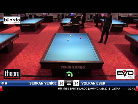 SERKAN YENİCE & VOLKAN ESER Bilardo Maçı - 2018 ERKEKLER 2.ETAP-2.Ön Eleme