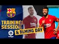 ? LIGHTS! CAMERA! ACTION! Shooting day & training for Barça!