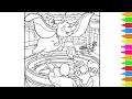 Coloring Disney Dumbo Dumbo Flies For The First Time Jumbo Meets Dumbo Coloring Pages
